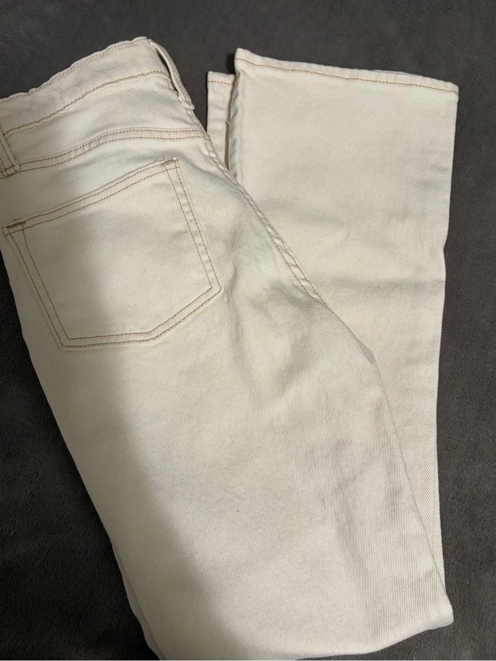 Old Navy Kids Light Khaki High-Rise Jeans with Contrast Stitching